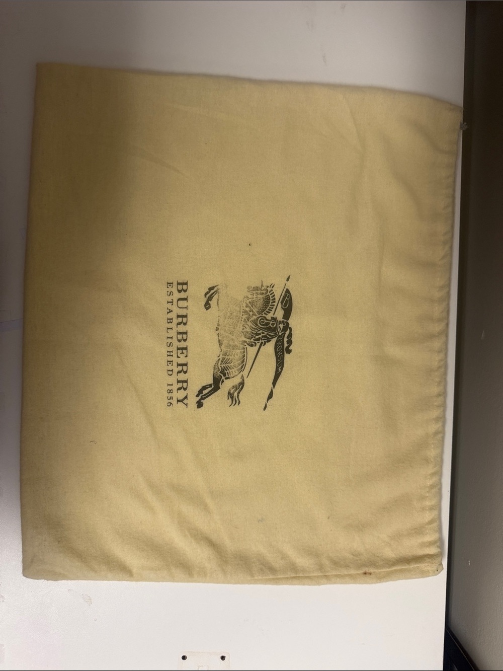 Burberry Yellow Cream Logo Dust Bag